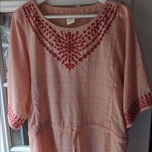 Anthropologie drawstring blouse